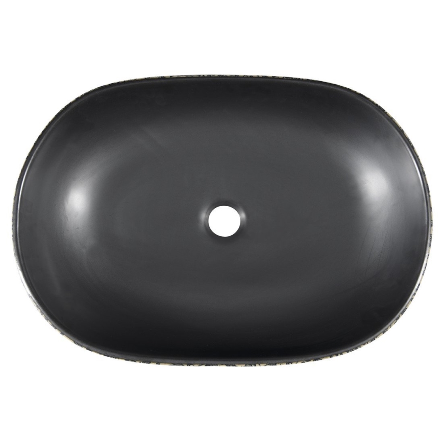 Sapho - Uz virsmas uzstādāma izlietne PRIORI 60x40 cm keramika/melna/zila