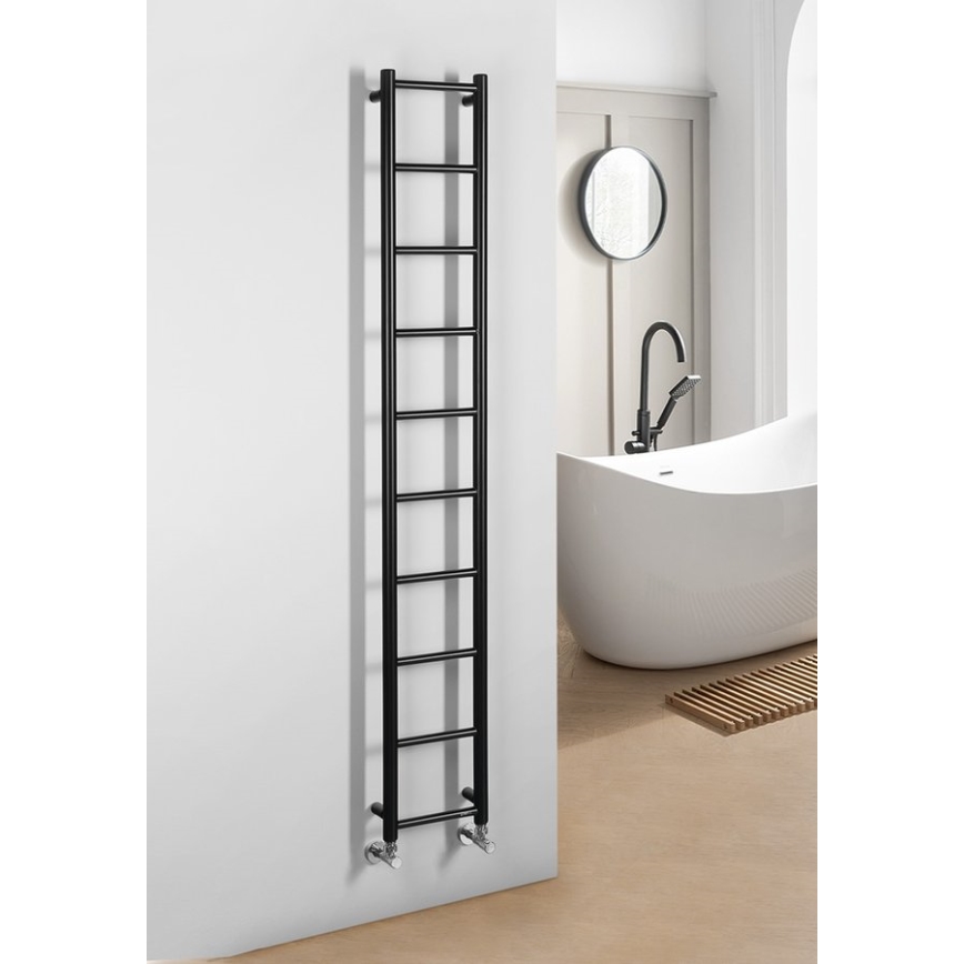 Sapho - Vannas istabas radiators DINA 168x25 cm matēts melns