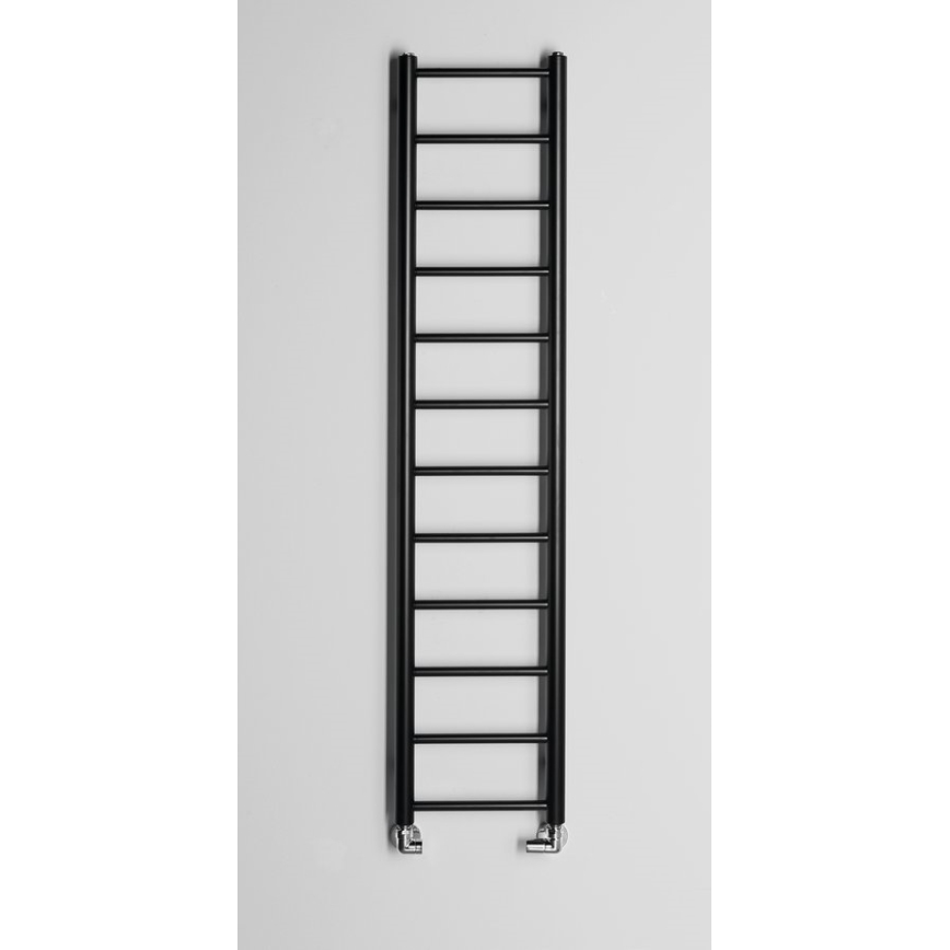 Sapho - vannas istabas radiators DINA, 278 W, 30 x 138 cm, matētā melnā krāsā