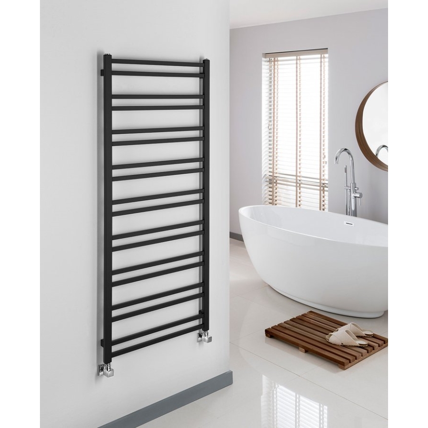 Sapho - Vannas istabas radiators METRO DOS 476W/230V 55x143 cm, matēta melna krāsa