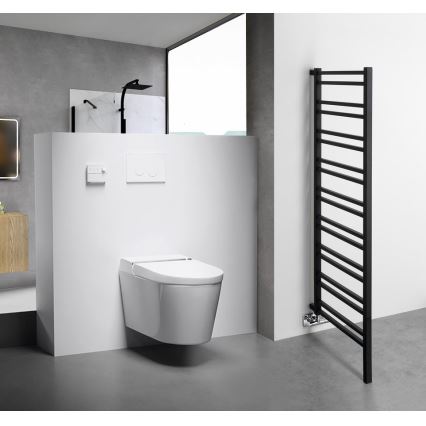 Sapho - Vannas istabas radiators METRO SPACE 525 W 55 x 143 cm, matēta melna apdare
