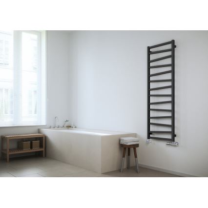 Sapho - Vannas istabas radiators ZIG 406W/230V 50x110 cm antracīts