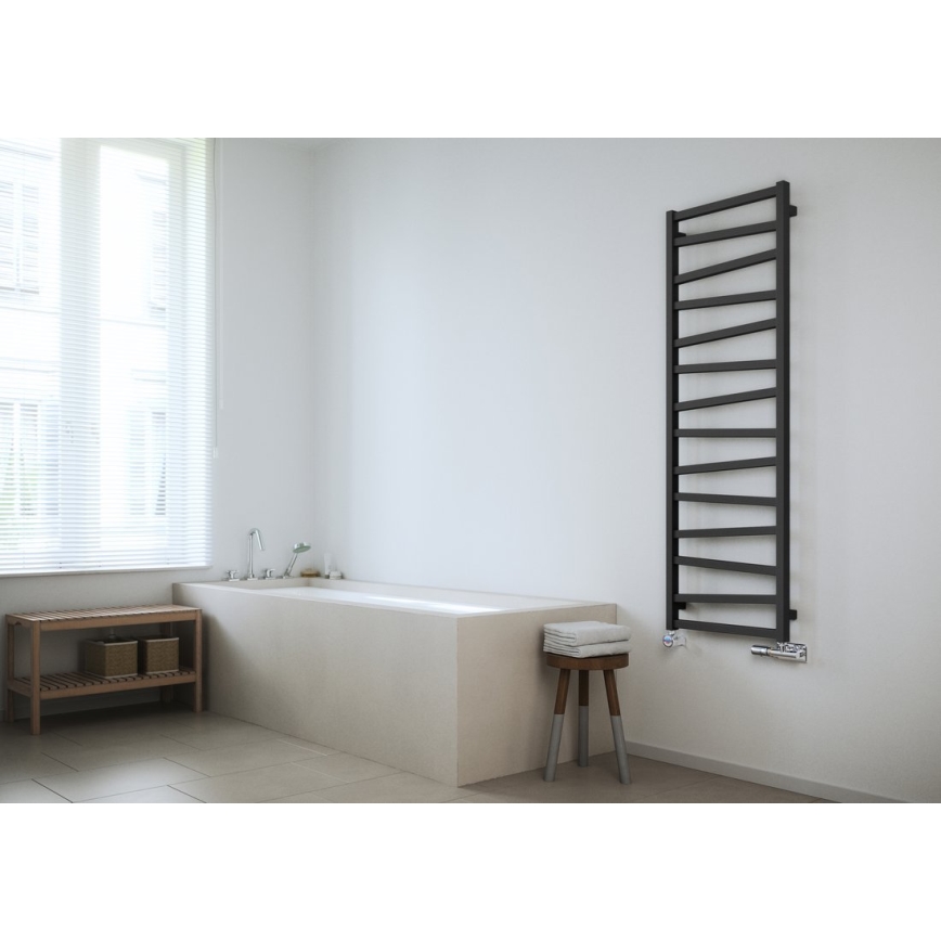 Sapho - Vannas istabas radiators ZIG 406W/230V 50x110 cm antracīts