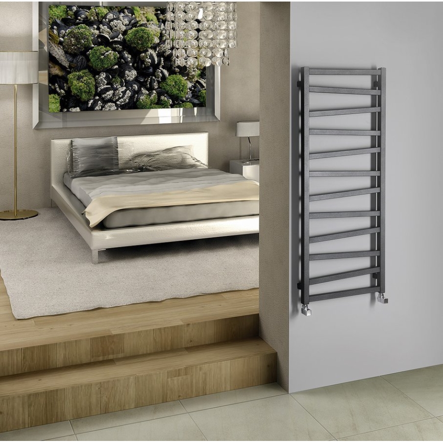 Sapho - Vannas istabas radiators ZIG 490W/230V 50x133 cm antracīts
