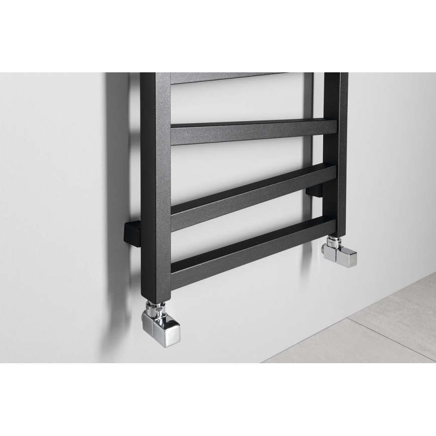 Sapho - Vannas istabas radiators ZIG 582W/230V 50x157 cm antracīts