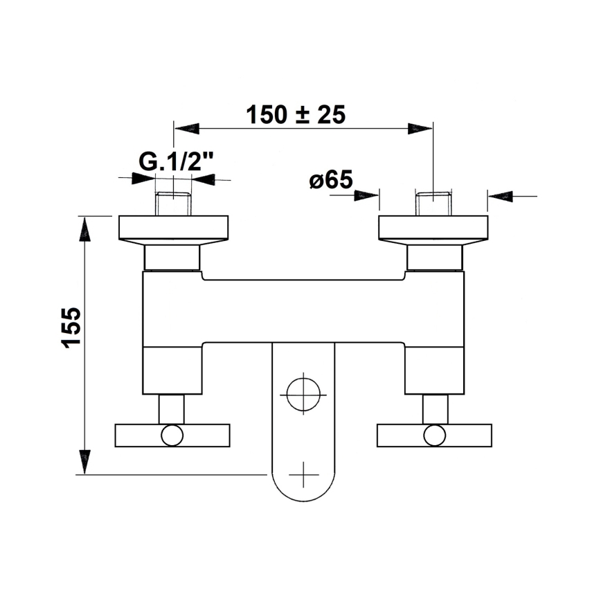Sapho - Vannas jaucējkrāns AXIA spīdīgs hroms
