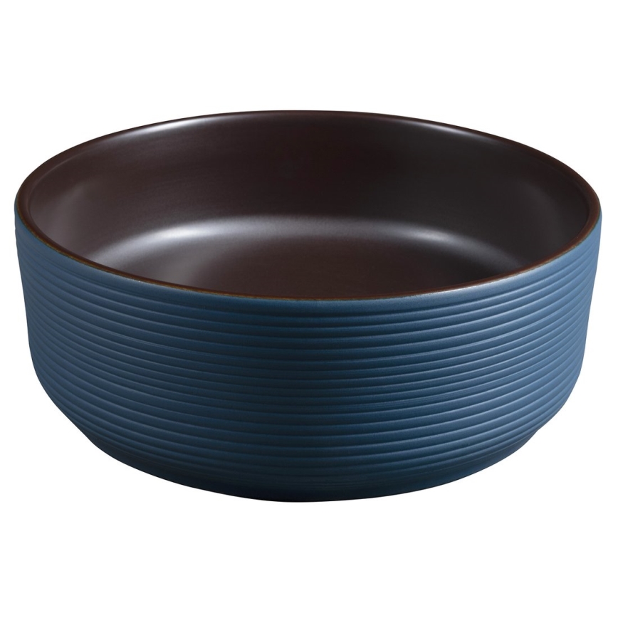 Sapho - Virsmā uzstādāma izlietne PRIORI Ø 41 cm brūna/zila