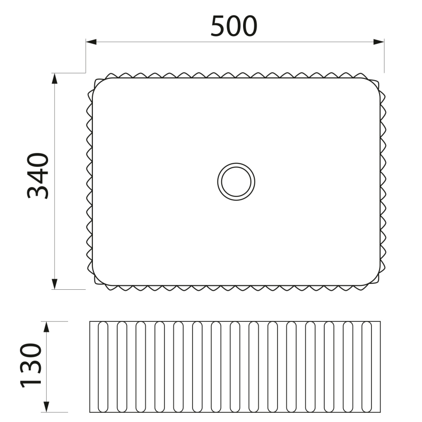 Sapho - Virsmas izlietne PICOBELLO 50x34 cm keramika/balta