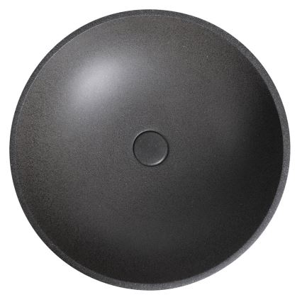 Sapho - Virsmas izlietne TURF Ø 44 cm betons/melnais granīts