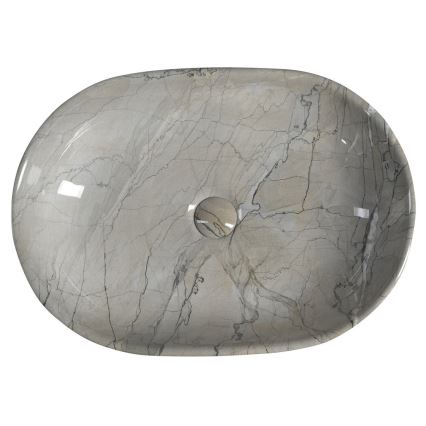 Sapho - Virsmas uzliekamā izlietne DALMA 59x42 cm keramika/grigio