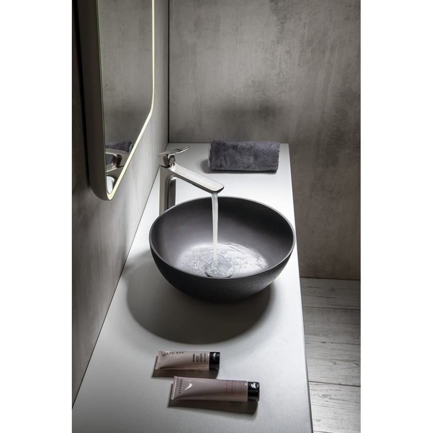 Sapho - Virsmas uzstādāma izlietne FORMIGO, Ø 39 cm, betons/antracīts