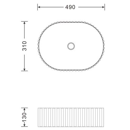 Sapho - Virsmas uzstādāma izlietne PICOBELLO 49x31 cm keramika/balta
