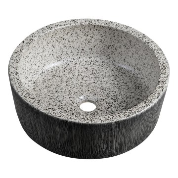 Sapho - Virsmas uzstādamā izlietne PRIORI Ø 41 cm balta/pelēka