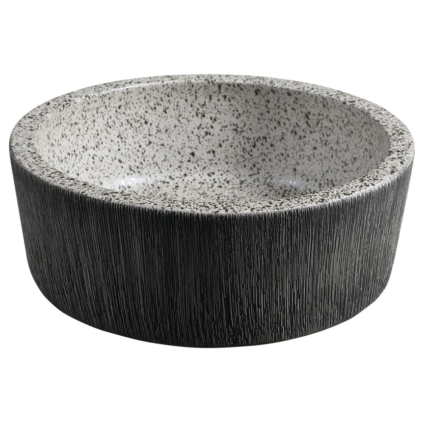 Sapho - Virsmas uzstādamā izlietne PRIORI Ø 41 cm balta/pelēka