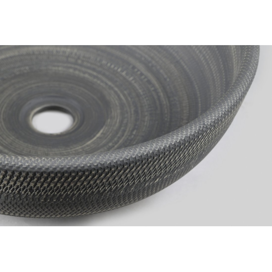 Sapho - virsmas uzstādāma izlietne PRIORI Ø 41 cm keramika/pelēka