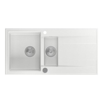 Sapho - Virtuves izlietne 100 x 50 cm, granīts/balts