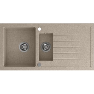 Sapho - Virtuves izlietne 100x50 cm granīts/bēšs