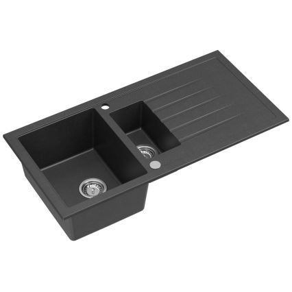 Sapho - Virtuves izlietne 100x50 cm granīts/melna