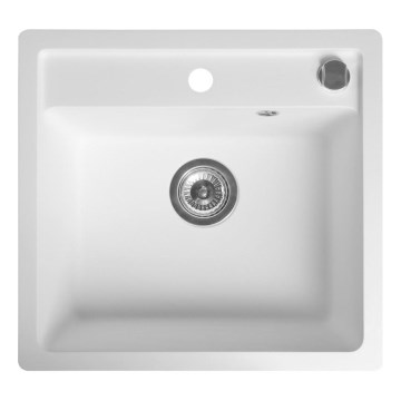 Sapho - Virtuves izlietne 53x50 cm granīta/balta