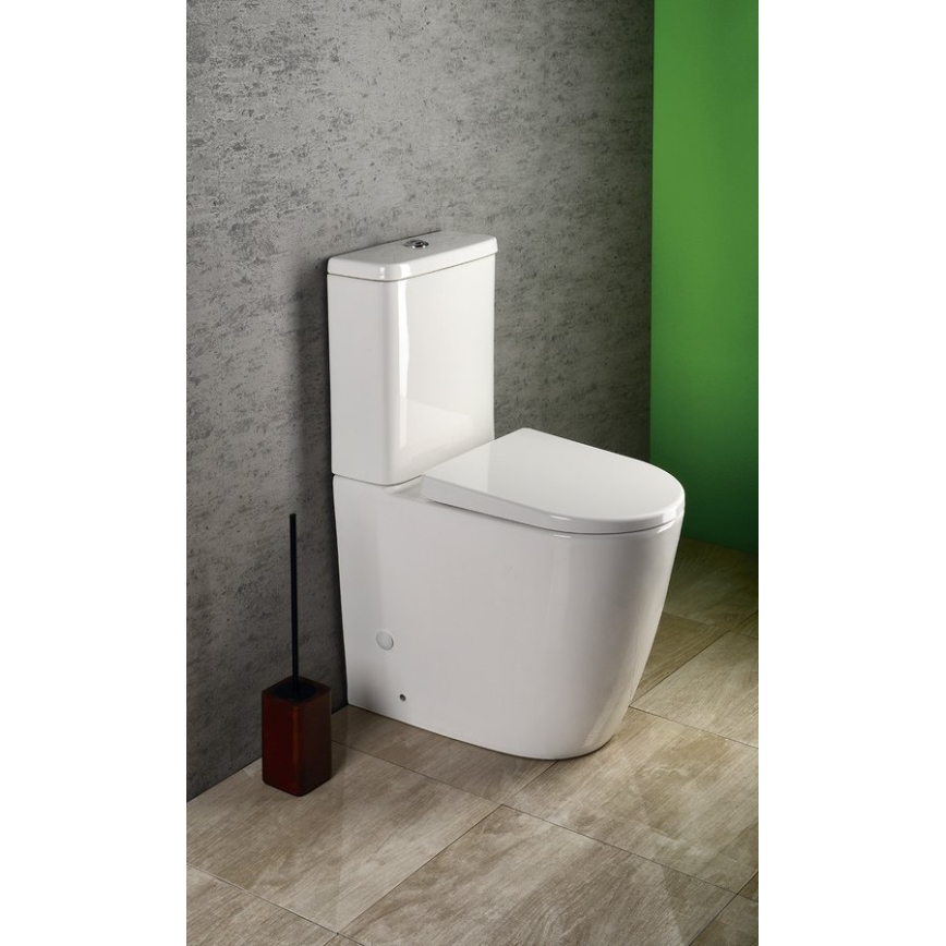 Sapho - WC kombi TURKU apakšējā/aizmugurējā izvade keramika/balta