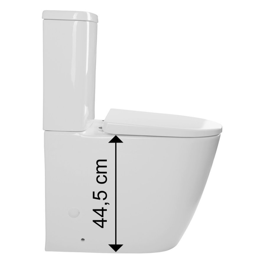Sapho - WC kombi TURKU apakšējā/aizmugurējā izvade keramika/balta