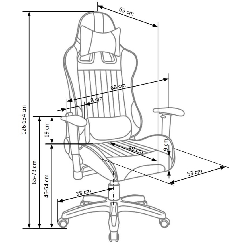 Sarkans ZENU biroja krēsls