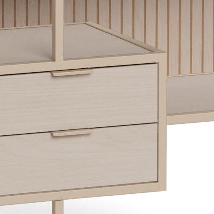 SARON grāmatu plaukts 114x78 cm pelēks