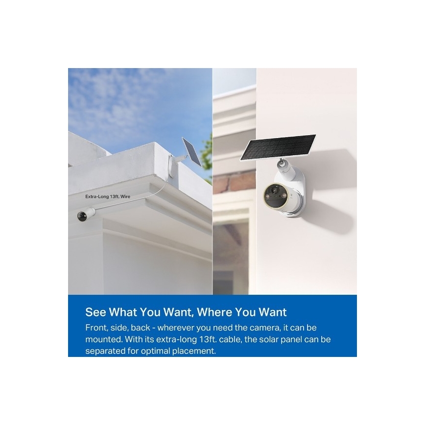 Saules darbināma āra kamera IP66 Wi‑Fi