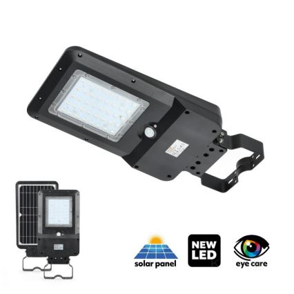 Saules darbināma LED ielas lampa ar sensoru STREET LED/15W/7,4V 4000K IP65 5400 mAh