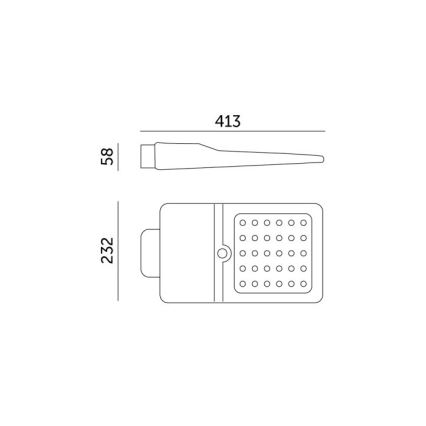 Saules darbināma LED ielas lampa ar sensoru STREET LED/15W/7,4V 4000K IP65 5400 mAh