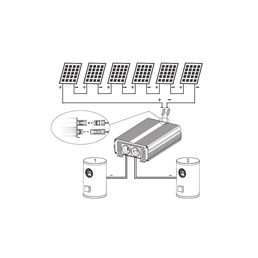Saules enerģijas invertors ūdens sildīšanai ECO Solar Boost MPPT-3000 3kW