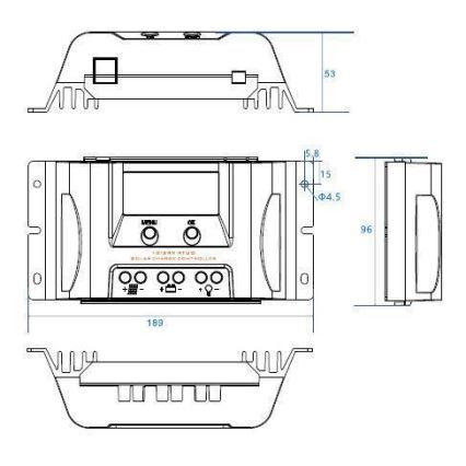 Saules enerģijas uzlādes regulators MPPT MT1550EU 12V/15A