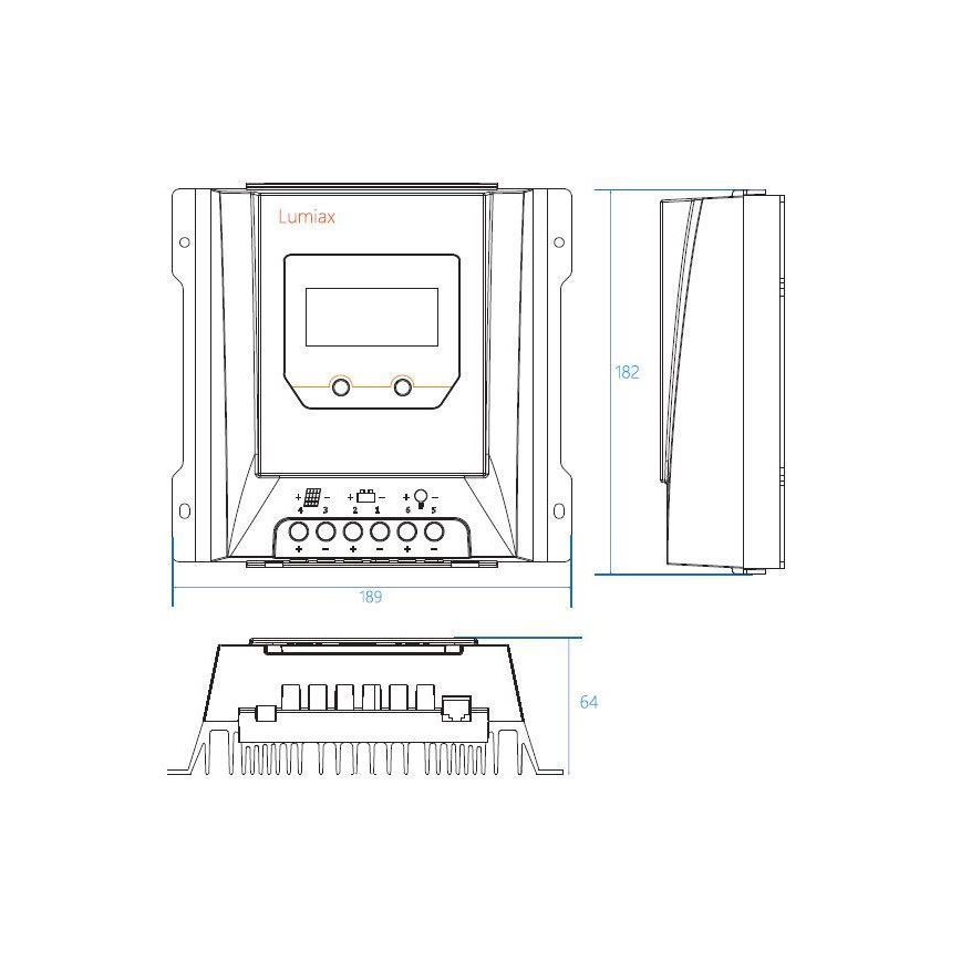 Saules enerģijas uzlādes regulators MPPT MT2075 12/24V/20A