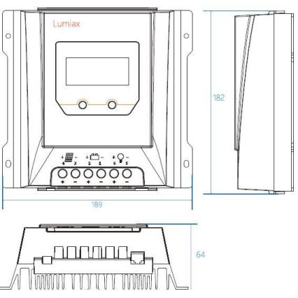 Saules enerģijas uzlādes regulators MPPT MT3075 12/24V/30A