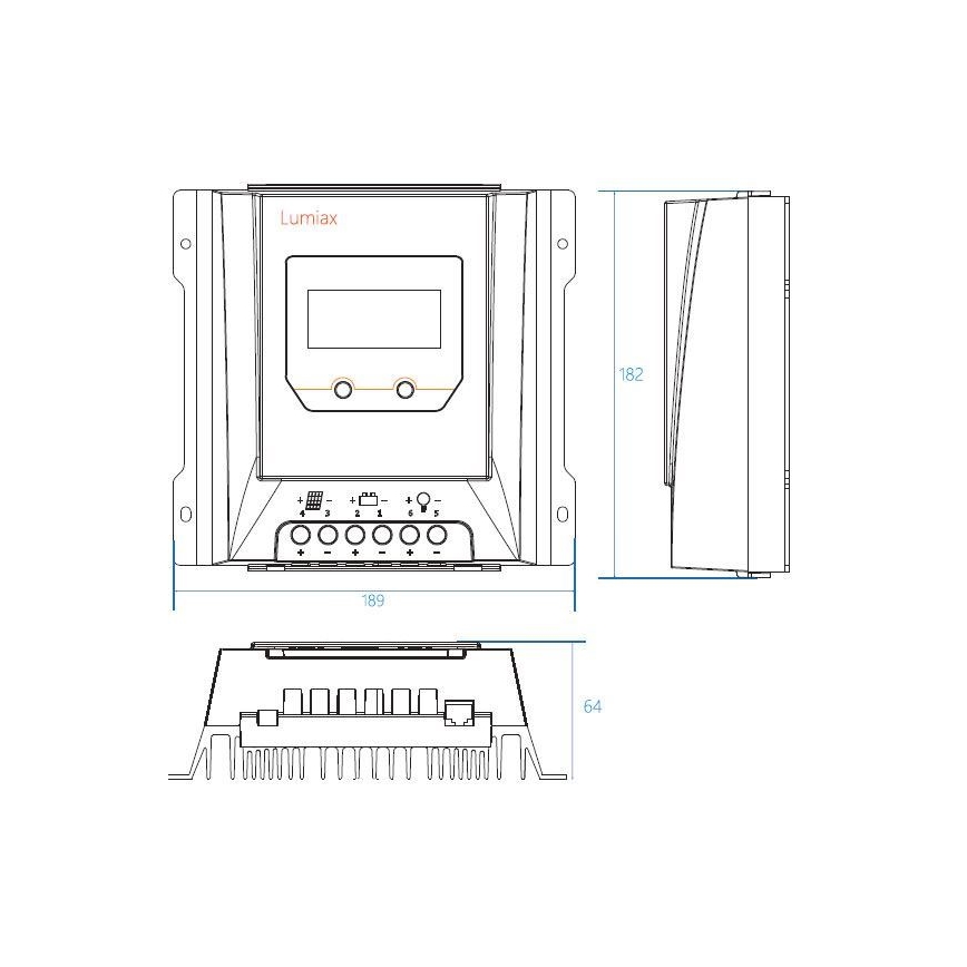 Saules enerģijas uzlādes regulators MPPT MT3075 12/24V/30A