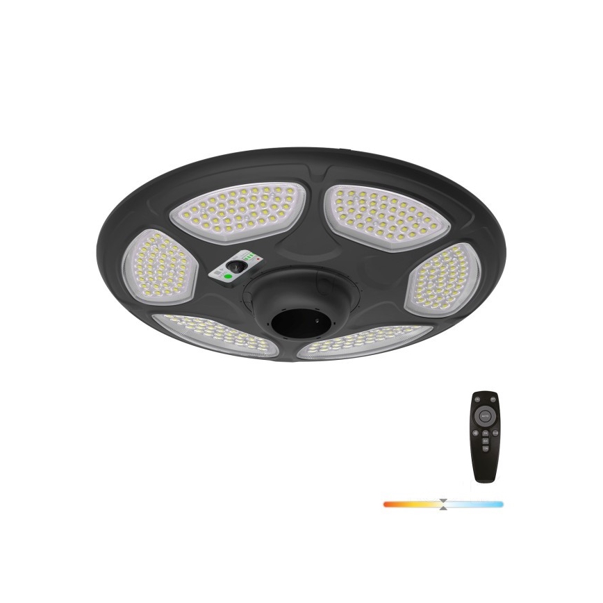 Saules ielu lampa ar LED un sensoru SOLSUMI LED/25W/3,2V IP54 25000 mAh + tālvadības pults