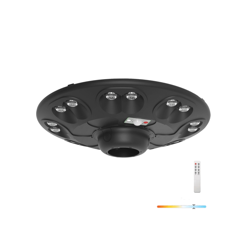 Saules ielu lampa ar sensoru LUVIA LED/15W/3,2V 6500K IP54 5400 mAh + tālvadības pults