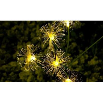 Saules LED dekoratīvais gaismeklis ar sensoru, 6×LED, 1,2 V, 3000 K, 77 cm, 600 mAh, IP44