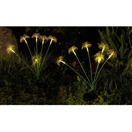 Saules LED dekoratīvais gaismeklis ar sensoru, 6×LED, 1,2 V, 3000 K, 77 cm, 600 mAh, IP44