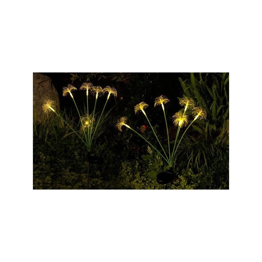 Saules LED dekoratīvais gaismeklis ar sensoru, 6×LED, 1,2 V, 3000 K, 77 cm, 600 mAh, IP44