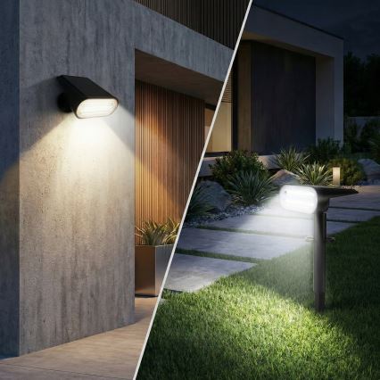 Saules LED lampa 2 vienā LED/3,7V 1200 mAh IP54 melna