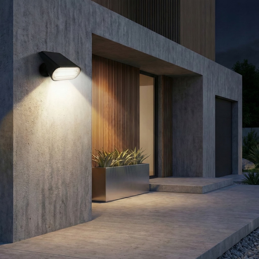 Saules LED lampa 2 vienā LED/3,7V 1200 mAh IP54 melna