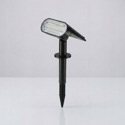 Saules LED lampa 2 vienā LED/3,7V 1200 mAh IP54 melna