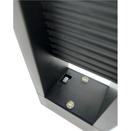 Saules LED lampa 2xLED/1,2V 200 mAh IP44 melna