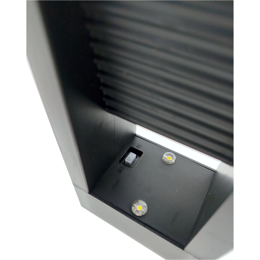 Saules LED lampa 2xLED/1,2V 200 mAh IP44 melna