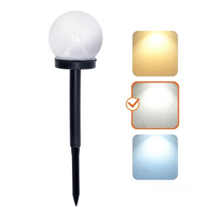 Saules LED lampa ar sensoru SPHERE LED/1,2V 4000K IP44 40 mAh Ø 10 cm