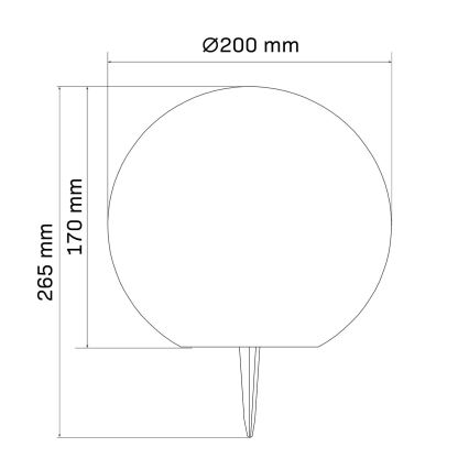 Saules LED lampa KULA LED/3,2V 3000/4000/6500K Ø 20 cm 500 mAh IP65 balta