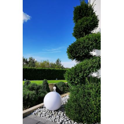 Saules LED lampa LED/1,2 V 6500 K 200 mAh Ø 30 cm IP44 balta/melna