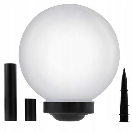 Saules LED lampa LED/1,2V 6500K 200 mAh Ø 25 cm IP44 balta/melna