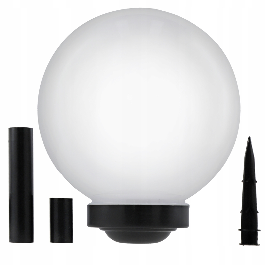 Saules LED lampa LED/1,2V 6500K 200 mAh Ø 25 cm IP44 balta/melna